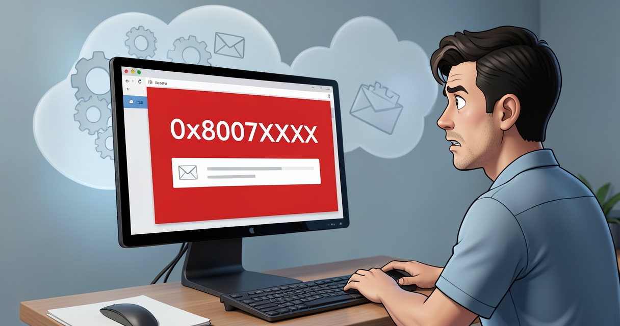 Classic Outlook non-delivery error illustration