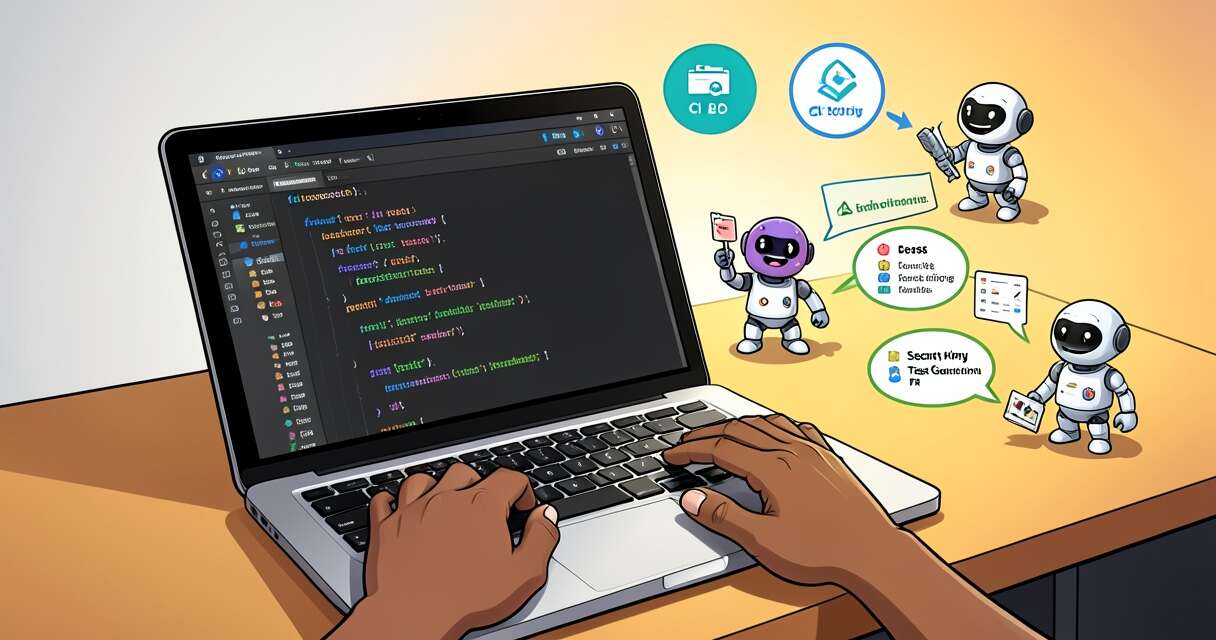 Developer workspace with AI assistants and code suggestions