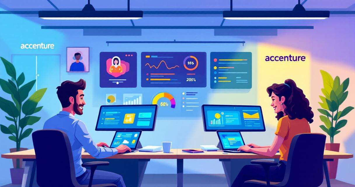 Accenture employees using Copilot 365 in office