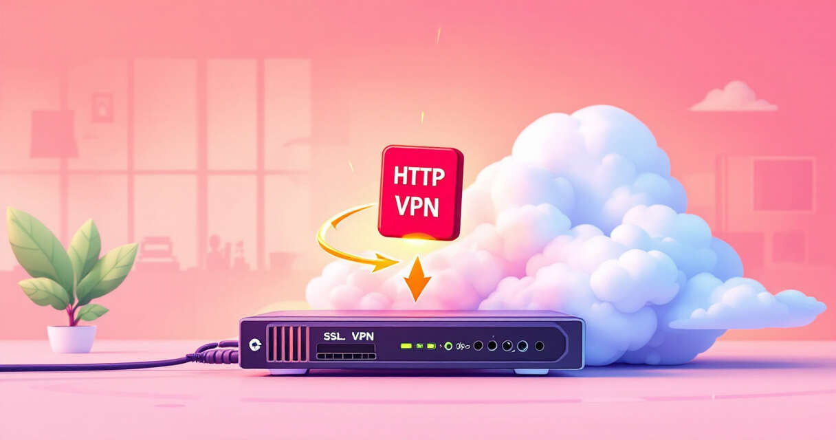 Cartoon of firewall SSL VPN under attack