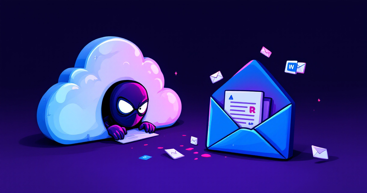 Illustration of a backdoor using Outlook and OneDrive as dead drops