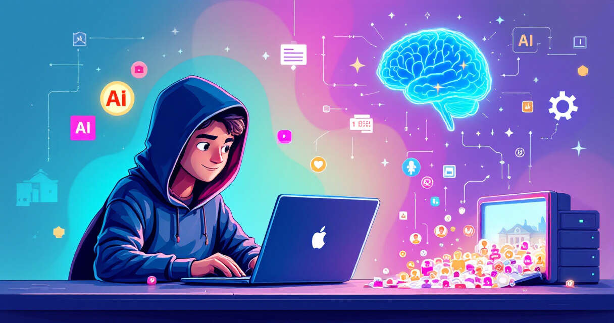 AI-assisted intrusion illustration