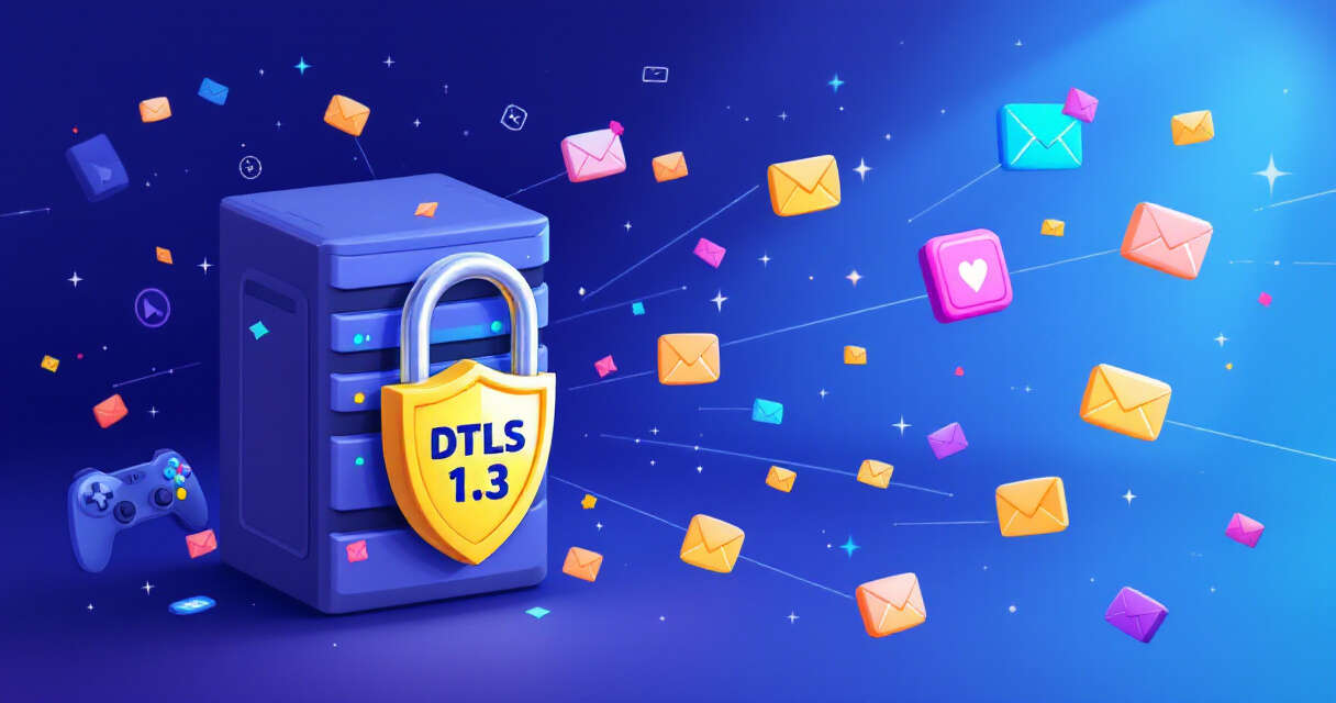 Server with DTLS 1.3 shield and packets