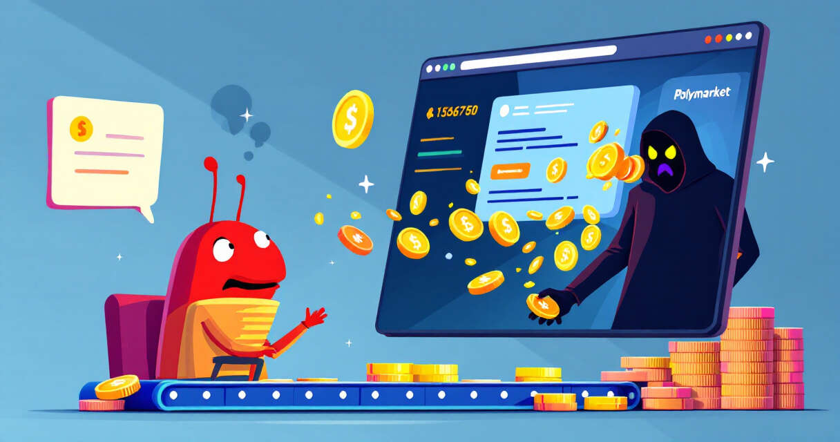 illustration of malicious script draining crypto wallet from a trading page